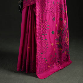 Hand Embroidered Silk Saree 21
