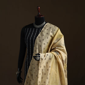 Sanganeri Hand Block Print Chanderi Silk Dupatta 49