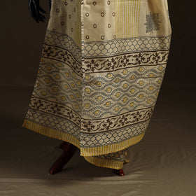 Sanganeri Hand Block Print Chanderi Silk Dupatta 49
