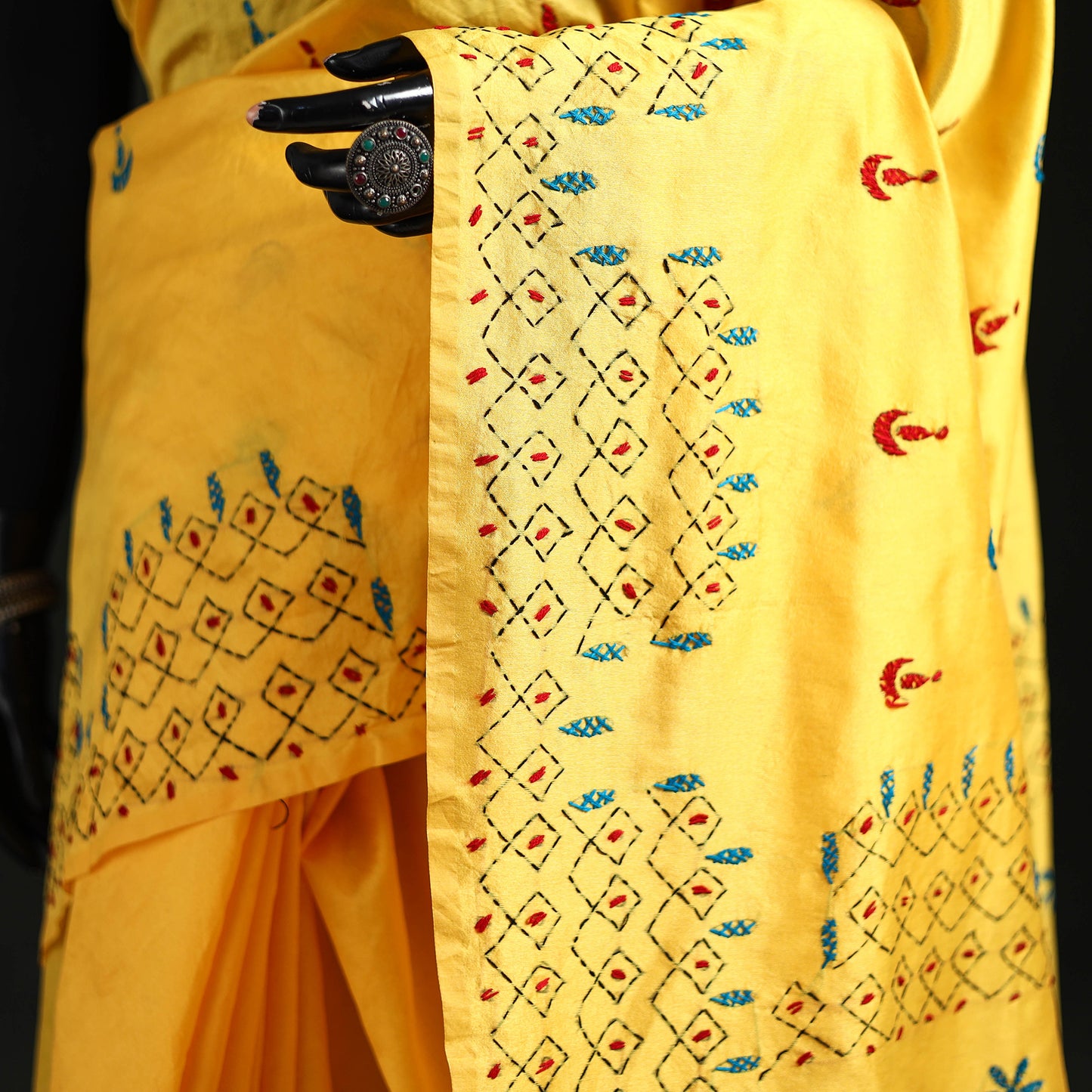 Hand Embroidered Silk Saree 22