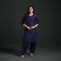 Spun Dupion Viscose Silk Zari Buti Straight Kurta with Salwar Set for women 08