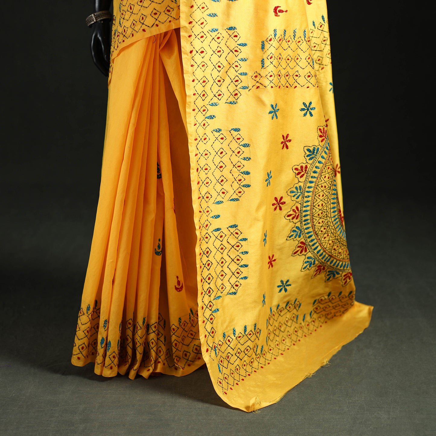 Hand Embroidered Silk Saree 22