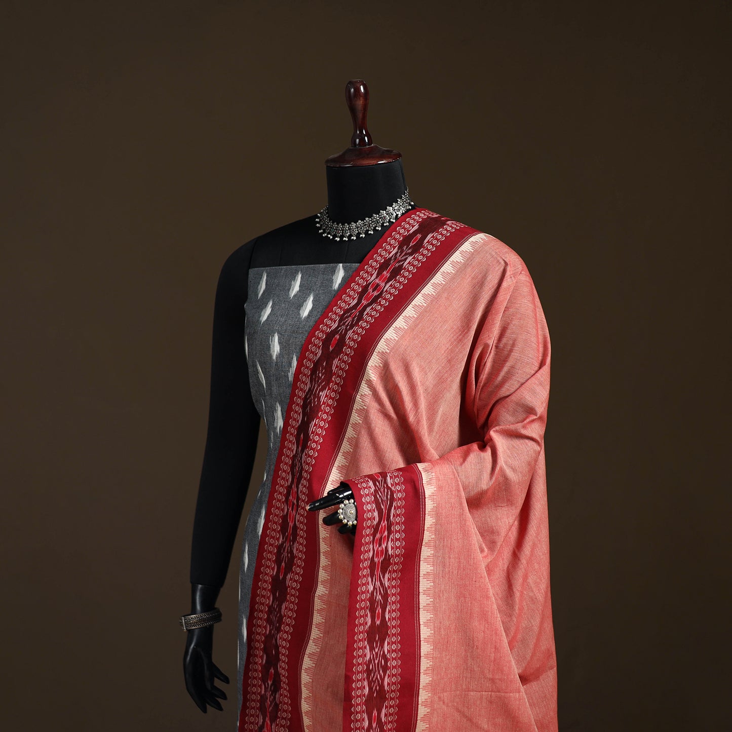 Sambalpuri Ikat Cotton Dupatta from Odisha 15