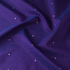 Purple Handloom Silk Cotton Zari Buti Chanderi Fabric