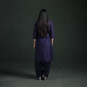 Spun Dupion Viscose Silk Zari Buti Straight Kurta with Salwar Set for women 08