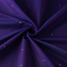 Purple Handloom Silk Cotton Zari Buti Chanderi Fabric