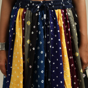 Multicolor - Bandhani Tie-Dye Patchwork Cotton Short Skirt 43