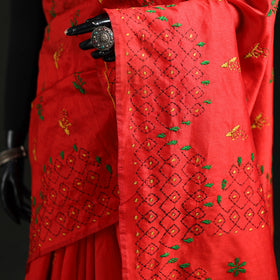 Hand Embroidered Silk Saree 23
