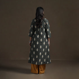 Cotton A-Line Pochampally Ikat Kurta for Women 02