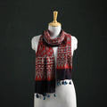 Pure Cotton Ajrakh Hand Block Print Natural Dyed Stole 01
