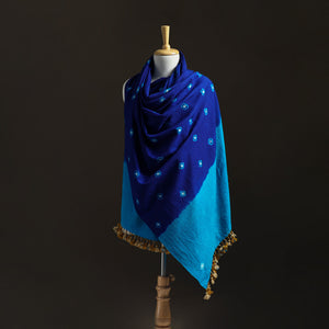 Kutch Handwoven Merino Wool Bandhani Tie-Dye Shawl 23