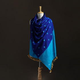Kutch Handwoven Merino Wool Bandhani Tie-Dye Shawl 23