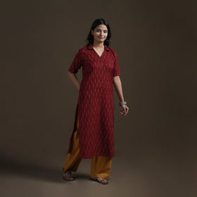 Pochampally Ikat Cotton Straight Kurta for Women 13