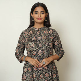 Buy Kalamkari Hand Block Printed Cotton Kurta For Women