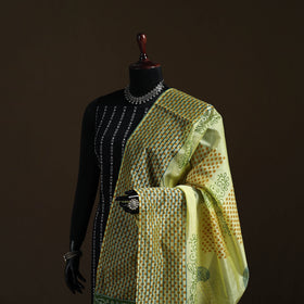 Sanganeri Hand Block Print Chanderi Silk Dupatta 52