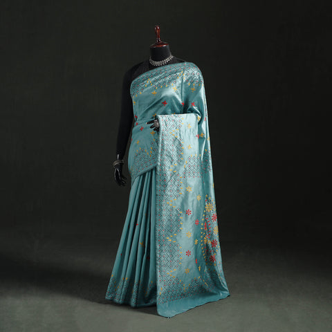 Hand Embroidered Silk Saree 24