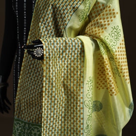 Sanganeri Hand Block Print Chanderi Silk Dupatta 52