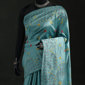 Hand Embroidered Silk Saree 24