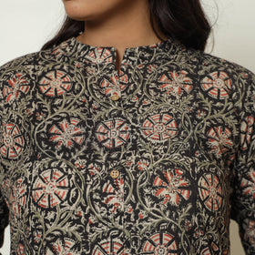 Buy Kalamkari Hand Block Printed Cotton Kurta For Women