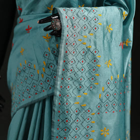 Hand Embroidered Silk Saree 24