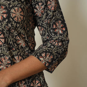 Buy Kalamkari Hand Block Printed Cotton Kurta For Women