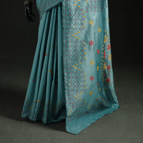 Hand Embroidered Silk Saree 24
