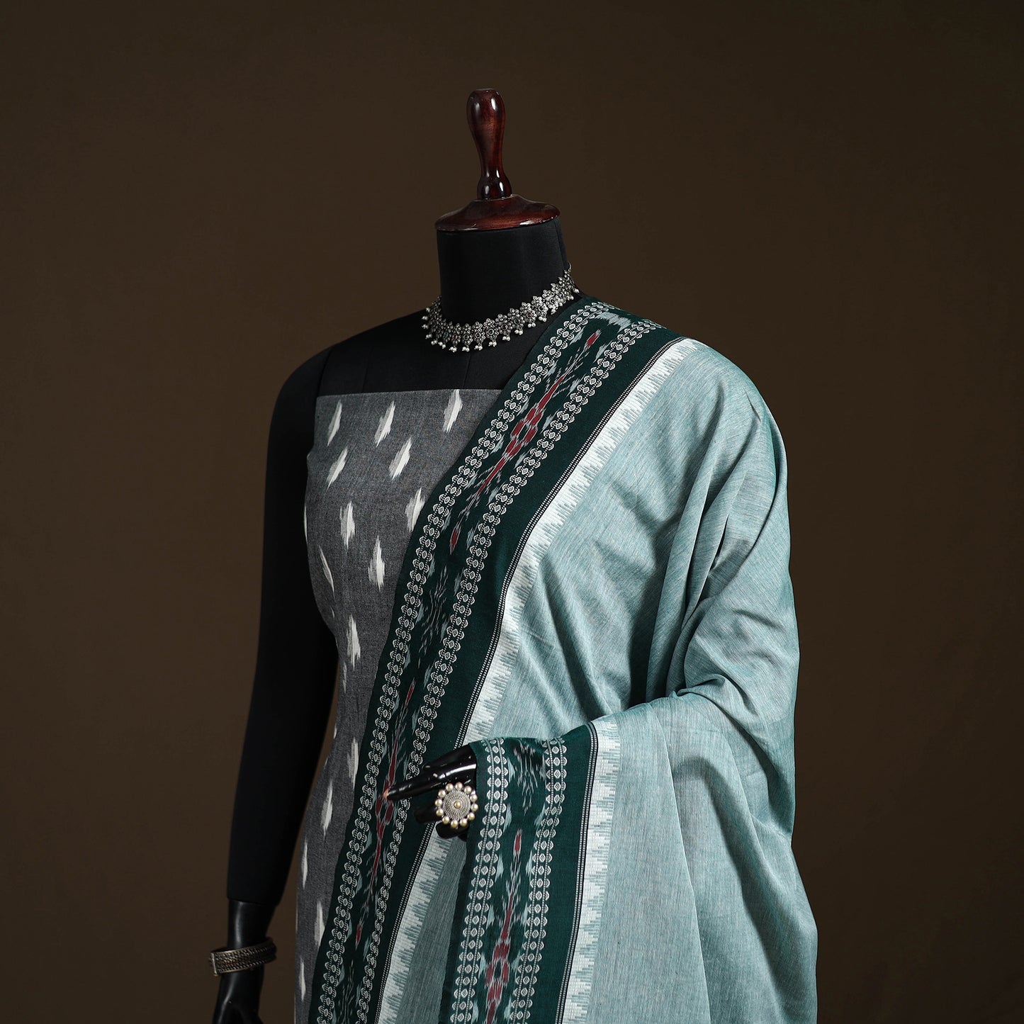 Sambalpuri Ikat Cotton Dupatta from Odisha 17