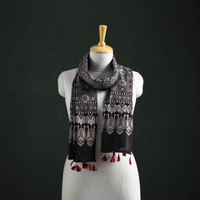 Pure Cotton Ajrakh Hand Block Print Natural Dyed Stole 08