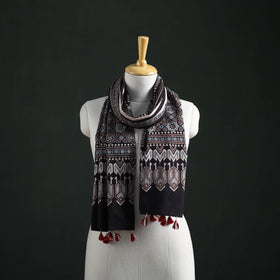 Pure Cotton Ajrakh Hand Block Print Natural Dyed Stole 07
