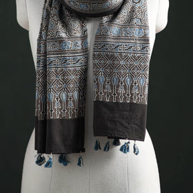Pure Cotton Ajrakh Hand Block Print Natural Dyed Stole 10