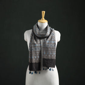 Pure Cotton Ajrakh Hand Block Print Natural Dyed Stole 10
