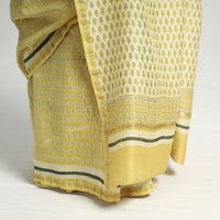 block printed silk saree