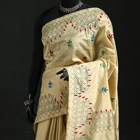 Hand Embroidered Silk Saree 25