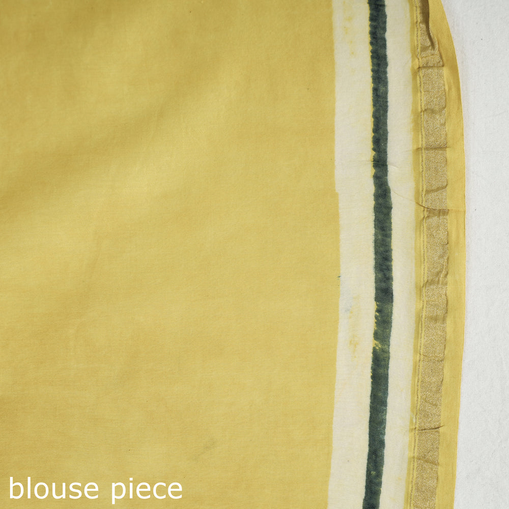 block printed silk saree