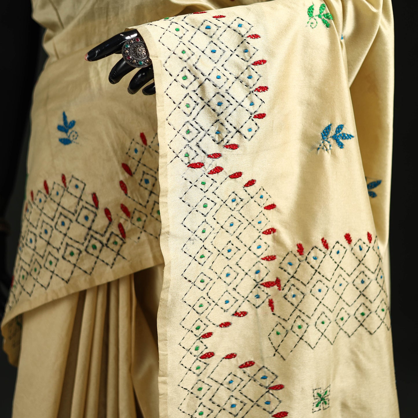 Hand Embroidered Silk Saree 25