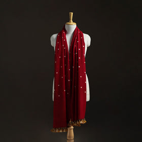 Kutch Handwoven Merino Wool Bandhani Tie-Dye Shawl 25
