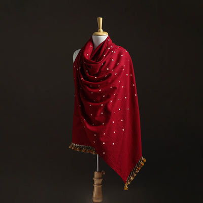 Kutch Handwoven Merino Wool Bandhani Tie-Dye Shawl 25