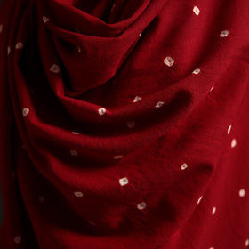 Kutch Handwoven Merino Wool Bandhani Tie-Dye Shawl 25