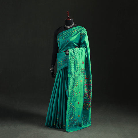 Hand Embroidered Silk Saree 26