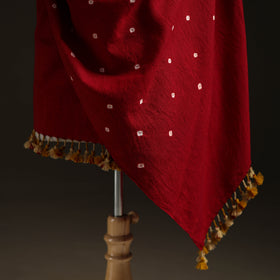 Kutch Handwoven Merino Wool Bandhani Tie-Dye Shawl 25