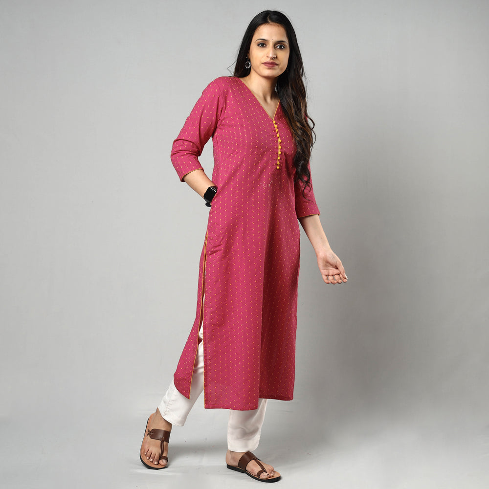 jacquard kurta