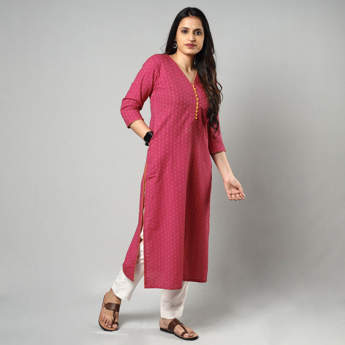 Jacquard Cotton Kurta