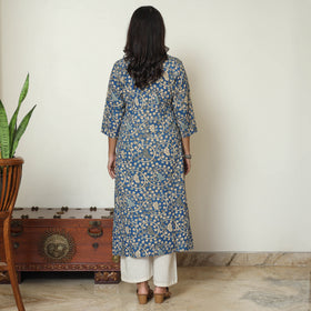 Buy Kalamkari Printed Cotton Straight Kurta 14 Online at iTokri.com