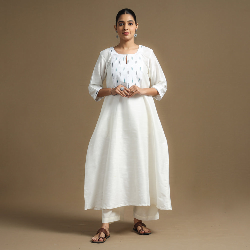 plain silk kurta