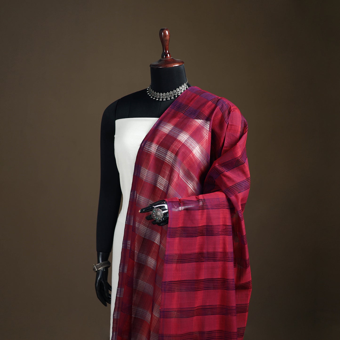 Pure Handloom Cotton Mangalagiri Dupatta 67