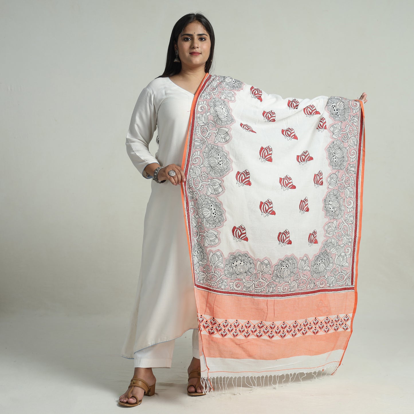 Kantha Embroidery Dupatta