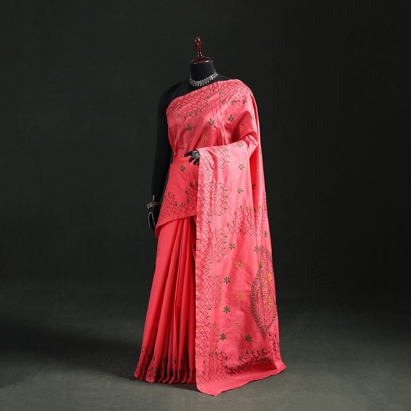 Hand Embroidered Silk Saree 27