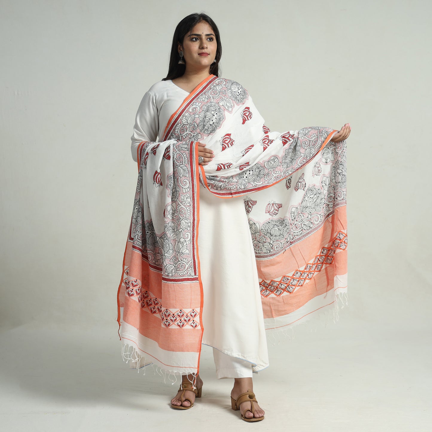 Kantha Embroidery Dupatta