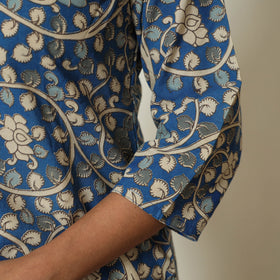 Buy Kalamkari Printed Cotton Straight Kurta 14 Online at iTokri.com