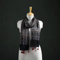Modal Silk Ajrakh Hand Block Print Natural Dyed Stole 17